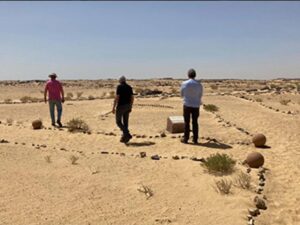 Visitors to the Petrified Forest walk along the marked path between the viewing sites